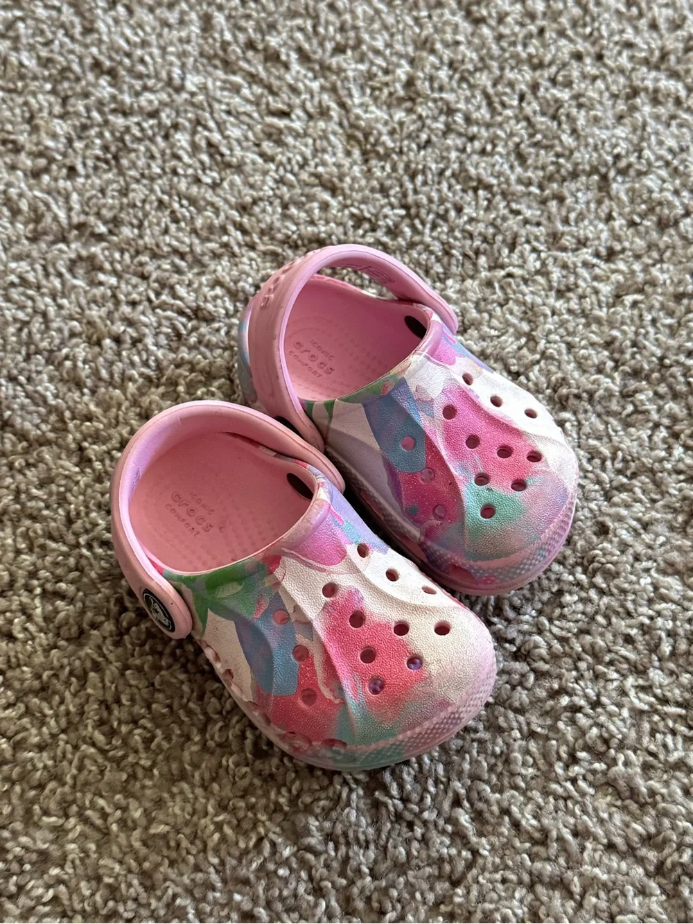 Crocs Kids Classic Clog Floral Pink – Size C5